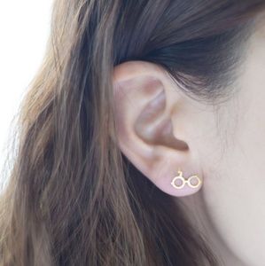 🆕️Harry Potter Gold Glasses Stud Earrings